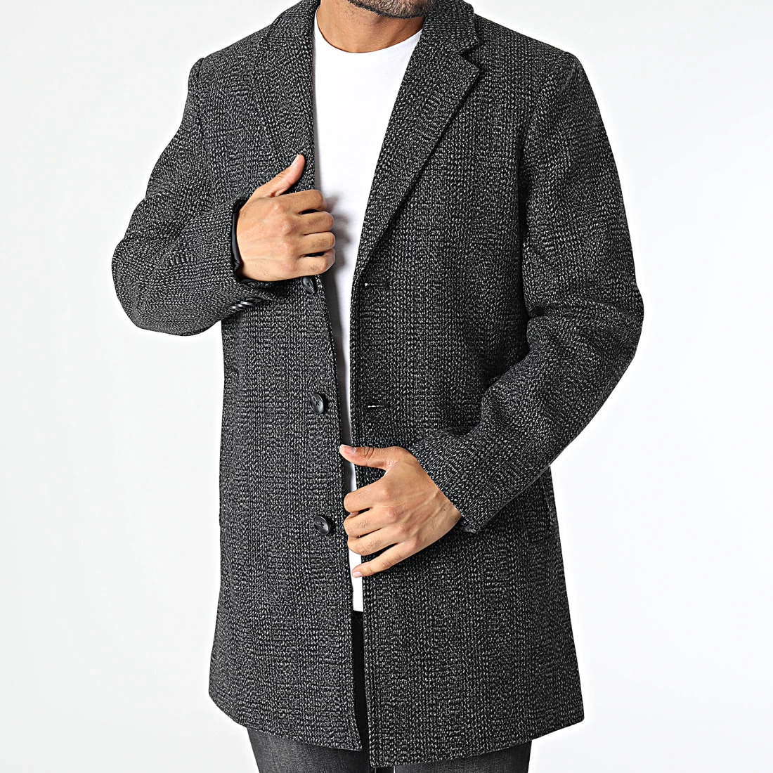 Budget 🎉 Manteau 1033924-XX-12 Noir Chiné de Tom Tailor ✨