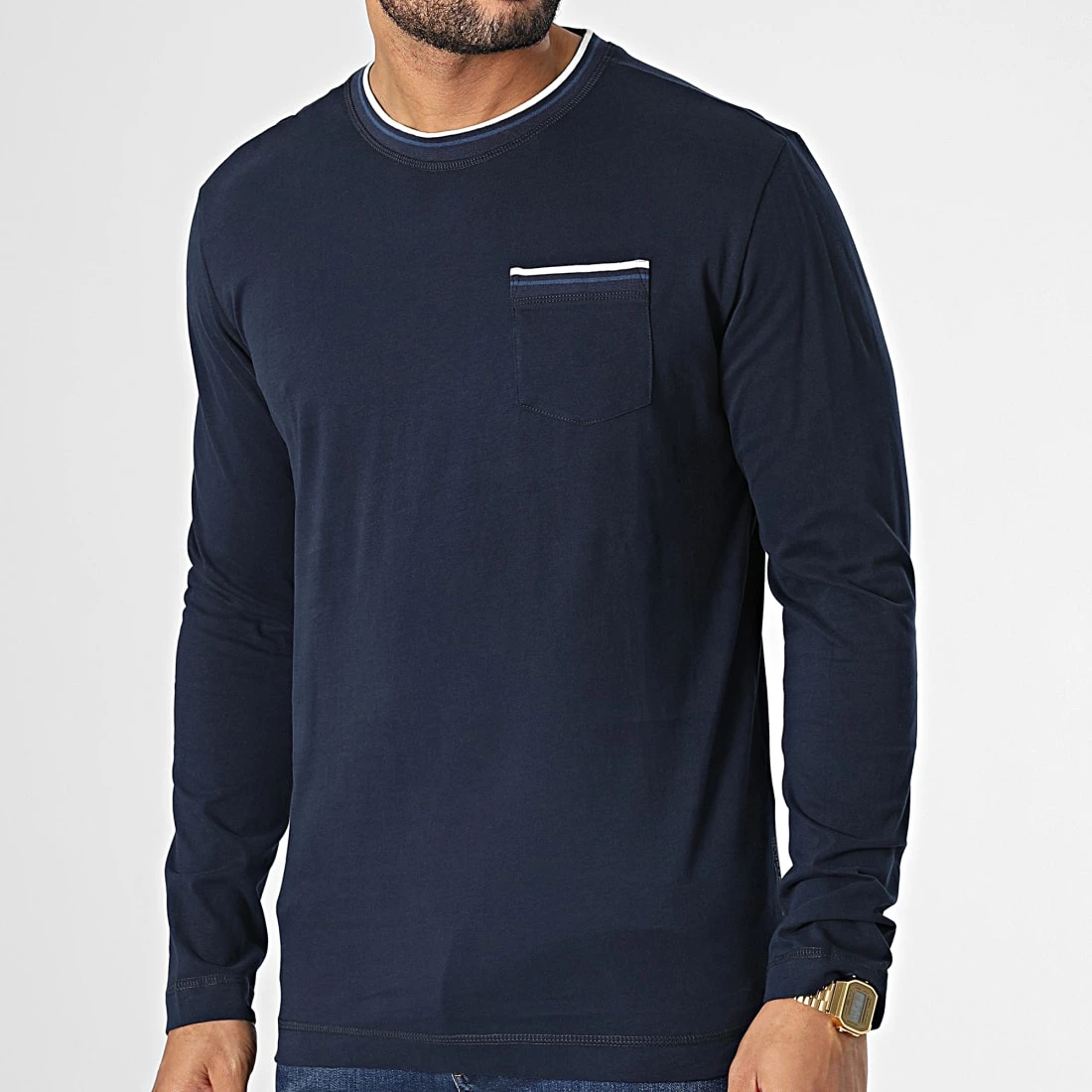 Coupon 🌟 Tee 👚 Shirt Manches Longues 1034400-XX-10 Bleu Marine de Tom Tailor 👏 – Image 3