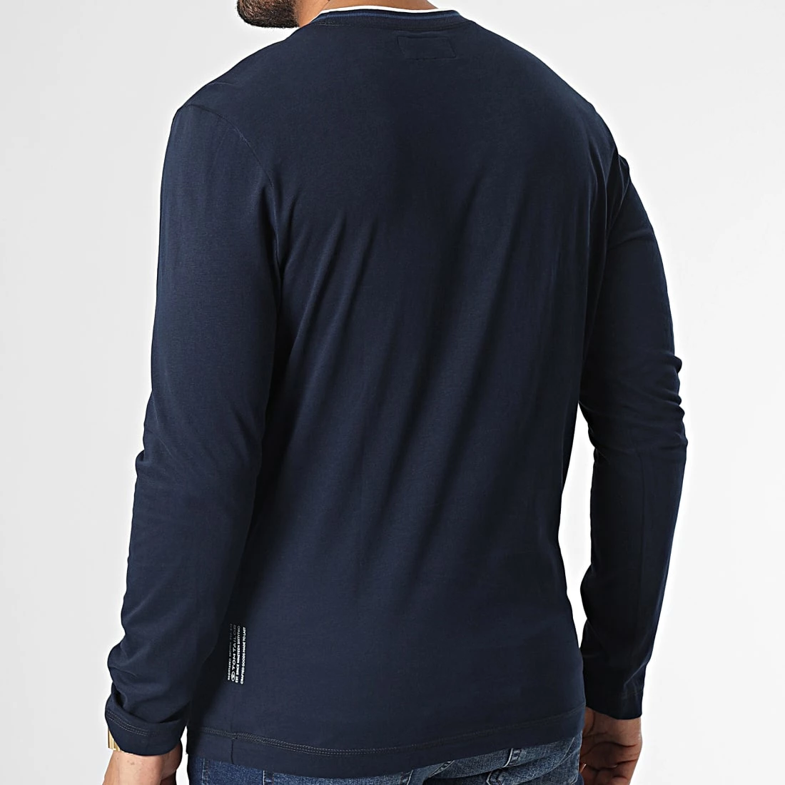 Coupon 🌟 Tee 👚 Shirt Manches Longues 1034400-XX-10 Bleu Marine de Tom Tailor 👏 – Image 4